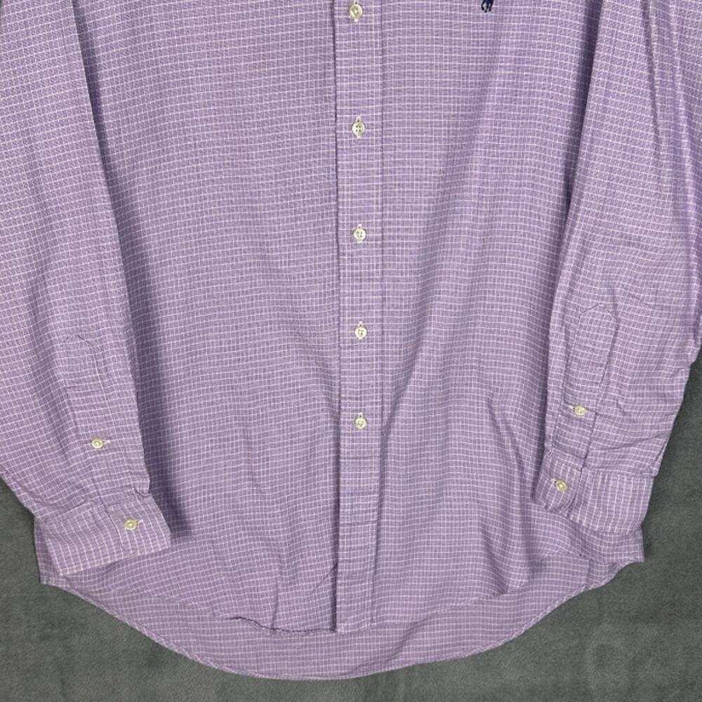 Ralph Lauren Shirt Mens 15 1/2-33 Purple Long Sleeve Button Up Yarmouth Preppy - Picture 3 of 11